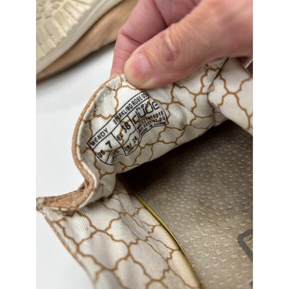 Hey Dude Wendy Sparkling Rose Gold Slip On Loafer Shoes Size 7 - Picture 6 of 6